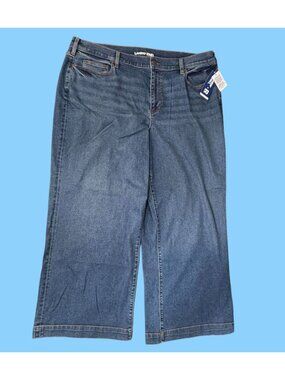 Lands’ End Men’s Cutoff Denim Jeans NWOT Size 30 Cotton V3997 F4391